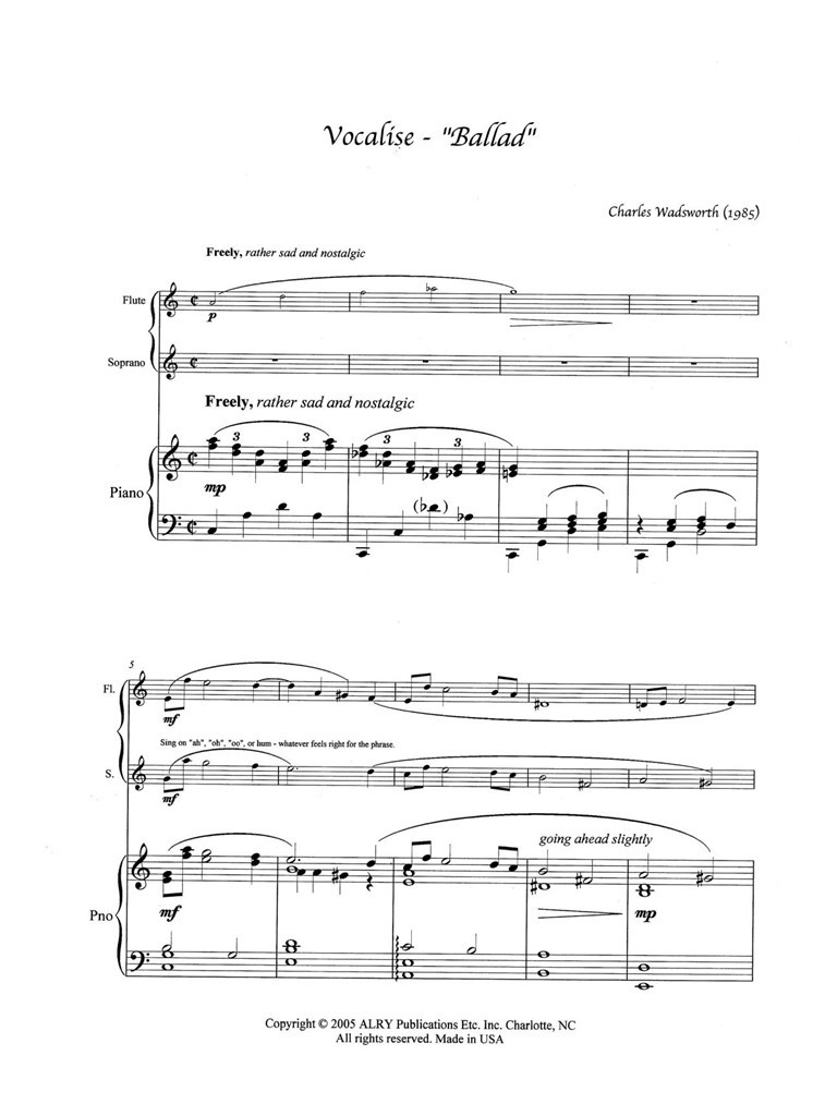 Spanish Steps and Vocalise